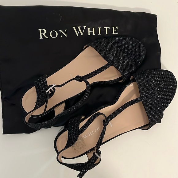 Black and Silver Ron White Sandals - Picture 2 of 11